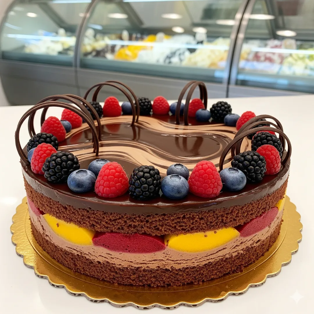 Semifreddo realizzato con una base pronta per semifreddi per gelaterie